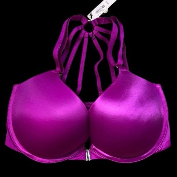 Victorias Secret Very Sexy Push Up Heavily Padded Strappy back Satiny bra 32DDD - Picture 1 of 5